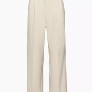 Aritzia Babaton Pleated Pant High Rise Trouser Size 00 Birch